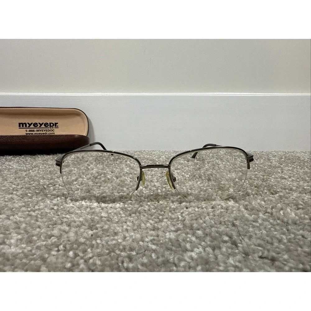 TuraFlex Eyeglasses Frame M868 Men's‎ Gunmetal Rectangular Half Rim 51-19-140